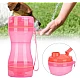 Sticla portabila de apa pentru animale de companie 2 in 1 Sticla portabila de apa pentru animale de companie 2 in 1