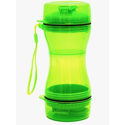 Sticla portabila de apa pentru animale de companie 2 in 1 Sticla portabila de apa pentru animale de companie 2 in 1