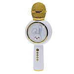 Microfon Karaoke cu Bluetooth pentru copii X6 model IEPURAS