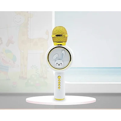 Microfon Karaoke cu Bluetooth pentru copii X6 model IEPURAS Microfon Karaoke cu Bluetooth pentru copii X6 model IEPURAS