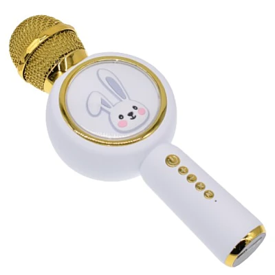 Microfon Karaoke cu Bluetooth pentru copii X6 model IEPURAS Microfon Karaoke cu Bluetooth pentru copii X6 model IEPURAS
