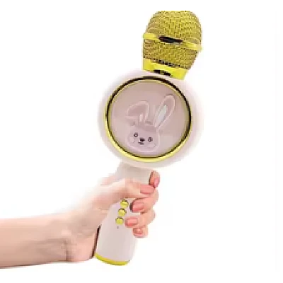 Microfon Karaoke cu Bluetooth pentru copii X6 model IEPURAS Microfon Karaoke cu Bluetooth pentru copii X6 model IEPURAS