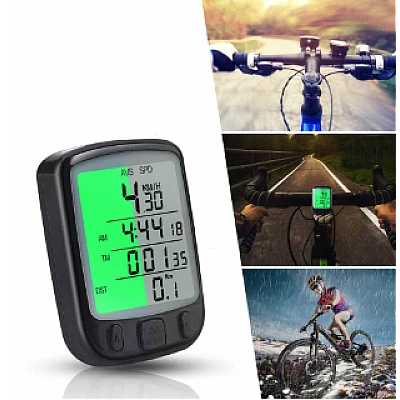 Kilometraj digital bicicleta SD 563A cu fir 25 functii afisaj temperatura ora comparator Kilometraj digital bicicleta SD 563A cu fir 25 functii afisaj temperatura ora comparator
