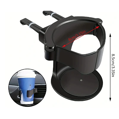 Suport auto pentru pahar cu prindere pe grila ventilatie Suport auto pentru pahar cu prindere pe grila ventilatie