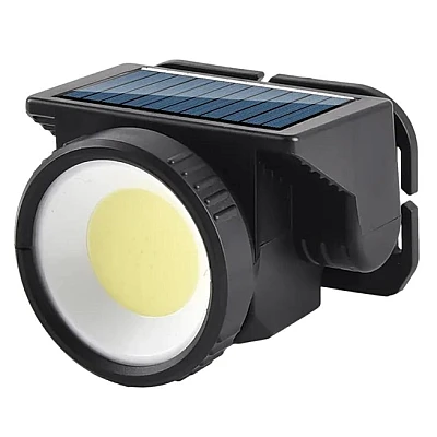 Lanterna puternica de cap WH 9958B cu panou solar