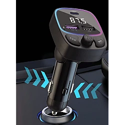 Modulator auto C48 cu USB dublu 3.1A si lumina RGB Modulator auto C48 cu USB dublu 3.1A si lumina RGB
