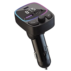 Modulator auto C48 cu USB dublu 3.1A si lumina RGB