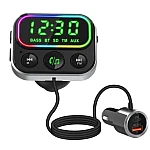 Modulator Transmitator FM Auto BC79 Bluetooth QC 3.0 negru