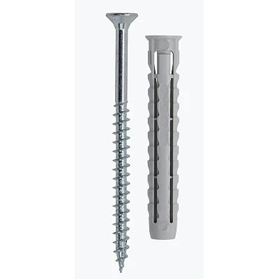 Set 50 Dibluri universale din plastic cu suruburi 6 x 60 mm Set 50 Dibluri universale din plastic cu suruburi 6 x 60 mm