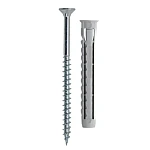 Set 50 Dibluri universale din plastic cu suruburi 8 x 60 mm