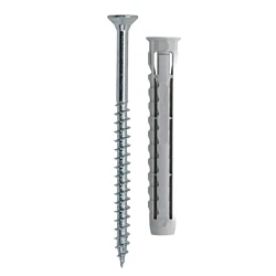 Set 50 Dibluri universale din plastic cu suruburi 6 x 60 mm