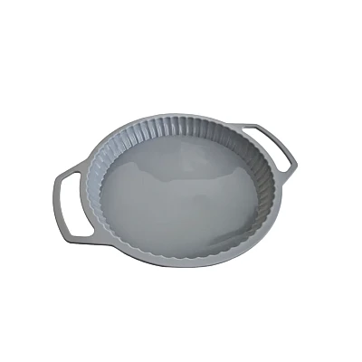 Forma rotunda din silicon pentru Copt Prajituri 24x3.5 cm Gri Forma rotunda din silicon pentru Copt Prajituri 24x3.5 cm Gri