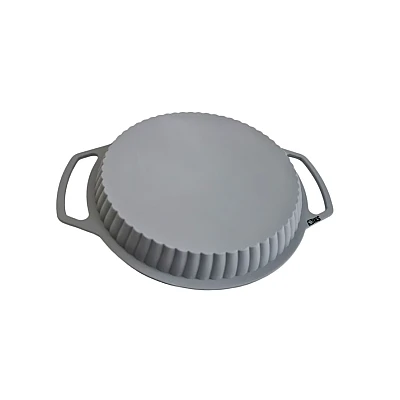 Forma rotunda din silicon pentru Copt Prajituri 24x3.5 cm Gri Forma rotunda din silicon pentru Copt Prajituri 24x3.5 cm Gri