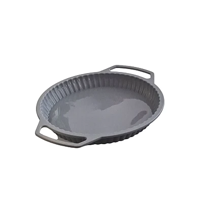 Forma rotunda din silicon pentru Copt Prajituri 24x3.5 cm Gri Forma rotunda din silicon pentru Copt Prajituri 24x3.5 cm Gri
