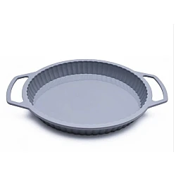 Forma rotunda din silicon pentru Copt Prajituri  24x3.5 cm Gri