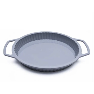 Forma rotunda din silicon pentru Copt Prajituri  24x3.5 cm Gri