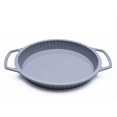 Forma rotunda din silicon pentru Copt Prajituri 24x3.5 cm Gri Forma rotunda din silicon pentru Copt Prajituri 24x3.5 cm Gri
