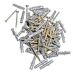 Set 50 Dibluri universale din plastic cu suruburi 6 x 40 mm