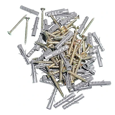 Set 50 Dibluri universale din plastic cu suruburi 6 x 40 mm Set 50 Dibluri universale din plastic cu suruburi 6 x 40 mm