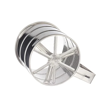 Cana cu sita pentru cernut faina,zahar pudra inox 250 gr Cana cu sita pentru cernut faina,zahar pudra inox 250 gr