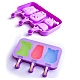 Forma silicon pentru inghetata Pepa Urs Iepure 3 cavitati Mov 19 cm Forma silicon pentru inghetata Pepa Urs Iepure 3 cavitati Mov 19 cm