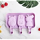 Forma silicon pentru inghetata Pepa Urs Iepure 3 cavitati Mov 19 cm Forma silicon pentru inghetata Pepa Urs Iepure 3 cavitati Mov 19 cm
