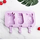 Forma silicon pentru inghetata Pepa Urs Iepure 3 cavitati Mov 19 cm Forma silicon pentru inghetata Pepa Urs Iepure 3 cavitati Mov 19 cm