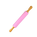 Sucitor aluat Lemn Silicon 43 cm Roz Maro