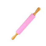 Sucitor aluat Lemn Silicon 43 cm Roz Maro