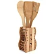 Set 3 ustensile bambus cu suport decor