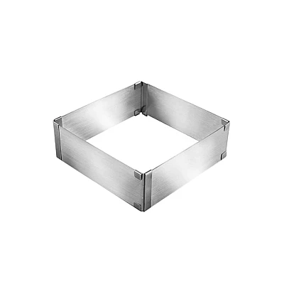 Forma pentru torturi Dreptunghiular reglabil 15-28 cm otel inoxidabil Forma pentru torturi Dreptunghiular reglabil 15-28 cm otel inoxidabil