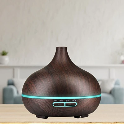 Umidificator de Aer 300ml LED DARK WOOD Difuzor Umidificator de Aer 300ml LED DARK WOOD Difuzor