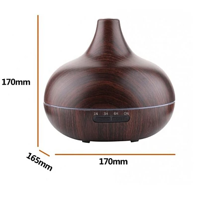 Umidificator de Aer 300ml LED DARK WOOD Difuzor Umidificator de Aer 300ml LED DARK WOOD Difuzor