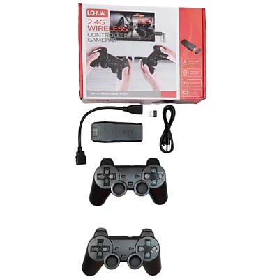 Set Consola gaming 4K retro cu 2x controller wireless dual 2,4G stick jocuri video plug-and-play HDMI USB Set Consola gaming 4K retro cu 2x controller wireless dual 2,4G stick jocuri video plug-and-play HDMI USB