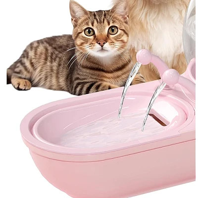 Dispenser de apa pentru animalute cu rezervor tip melc Dispenser de apa pentru animalute cu rezervor tip melc