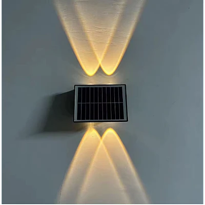 Lampa solara de perete 6 LED lumina calda Lampa solara de perete 6 LED lumina calda