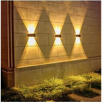 Lampa solara de perete 6 LED lumina calda Lampa solara de perete 6 LED lumina calda