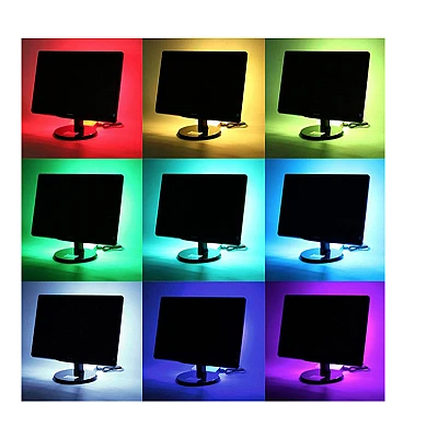 Kit banda LED RGB pentru TV lungime 3 m telecomanda inclusa Kit banda LED RGB pentru TV lungime 3 m telecomanda inclusa