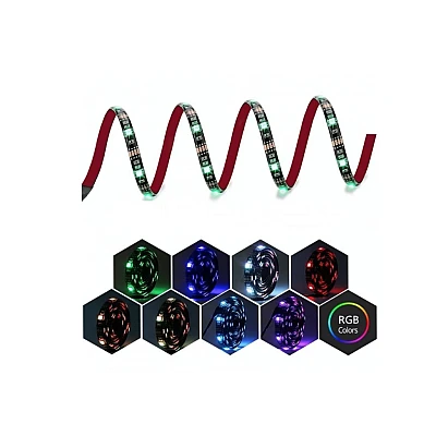 Kit banda LED RGB pentru TV lungime 3 m telecomanda inclusa Kit banda LED RGB pentru TV lungime 3 m telecomanda inclusa