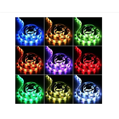 Kit banda LED RGB pentru TV lungime 3 m telecomanda inclusa Kit banda LED RGB pentru TV lungime 3 m telecomanda inclusa