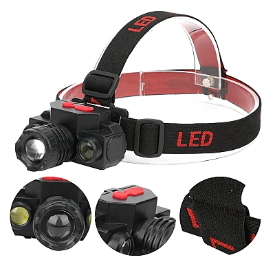 Lanterna de cap KX 1805 cu 3 faze iluminare 180 lm incarcare USB Lanterna de cap KX 1805 cu 3 faze iluminare 180 lm incarcare USB