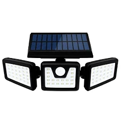 Lampa Solara Tripla cu Panou Solar Incorporat 74 LED SMD Reglabila 360 grade FL 1725A