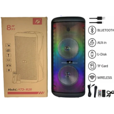 Boxa Portabila Bluetooth KTS 1626 de 8 inch x 2 Boxa Portabila Bluetooth KTS 1626 de 8 inch x 2