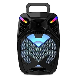 Boxa portabila ZQS 15109 cu bluetooth microfon wireless led RGB stil Troller