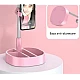 Lampa circulara patrata de machiaj cu oglinda si suport telefon/accesorii Lampa circulara patrata de machiaj cu oglinda si suport telefon/accesorii