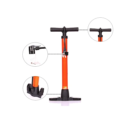 Pompa pentru bicicleta Portocaliu/Negru Pompa pentru bicicleta Portocaliu/Negru