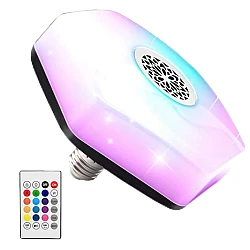 Bec smart XY 730 cu difuzor telecomanda conectare Bluetooth 12 culori LED