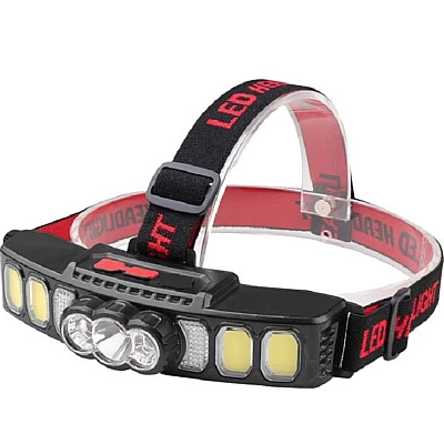 Lanterna de cap HX 811 cu 9 LED puternice si incarcare USB Lanterna de cap HX 811 cu 9 LED puternice si incarcare USB