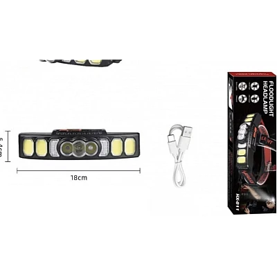 Lanterna de cap HX 811 cu 9 LED puternice si incarcare USB Lanterna de cap HX 811 cu 9 LED puternice si incarcare USB