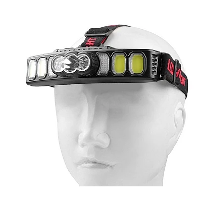 Lanterna de cap HX 811 cu 9 LED puternice si incarcare USB Lanterna de cap HX 811 cu 9 LED puternice si incarcare USB